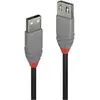 Image de LINDY 36703 USB-kabel USB 2.0 USB-A stekker, USB-A bus 2.00 m Zwart, Grijs