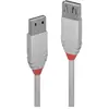Image de LINDY 36712 USB-kabel USB 2.0 USB-A stekker, USB-A bus 1.00 m Grijs