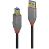 Image de LINDY 36744 USB-kabel USB 3.2 Gen1 USB-A stekker, USB-B stekker 5.00 m Zwart