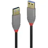 Image de LINDY 36751 USB-kabel USB 3.2 Gen1 USB-A stekker, USB-A stekker 1.00 m Zwart Vergulde steekcontacten