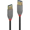 Image de LINDY 36761 USB-kabel USB 3.2 Gen1 USB-A stekker, USB-A bus 1.00 m Zwart