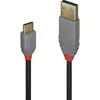 Image de LINDY 36885 USB-kabel USB 2.0 USB-A stekker, USB-C stekker 0.50 m Zwart