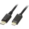 Image de LINDY 36921 DisplayPort-kabel DisplayPort / HDMI Adapterkabel DisplayPort-stekker, HDMI-A-stekker 1.00 m Zwart