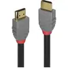 Image de LINDY 36966 HDMI-kabel HDMI Aansluitkabel HDMI-A-stekker, HDMI-A-stekker 7.50 m Antraciet, Zwart, Rood Vergulde steekcontacten