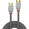 Image de LINDY 37871 HDMI-kabel HDMI Aansluitkabel HDMI-A-stekker, HDMI-A-stekker 1.00 m Grijs 4K UHD