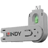 Image de LINDY Lindy USB Type A Port Blocker Key - USB-Portblocker Sleutel voor USB-A-poort Groen Sleutelslot Incl. 1 sleutel