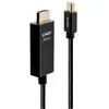 Image de LINDY 40923 DisplayPort-kabel HDMI Aansluitkabel Mini DisplayPort-stekker, HDMI-A-stekker 3.00 m Zwart