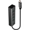 Image de LINDY 43325 43325 USB-hub 4 poorten USB-A USB 3.2 Gen1 5 GBit/s Met USB-C stekker Grijs