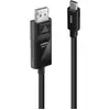 Image de LINDY 43342 USB-C-displaykabel DisplayPort 1.4 USB-C stekker, DisplayPort-stekker 2.00 m Zwart