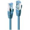 Image de LINDY 47145 RJ45 Netwerkkabel, patchkabel CAT 6A S/FTP 0.30 m Blauw Vergulde steekcontacten 1 stuk(s)