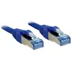 Image de LINDY 47150 RJ45 Netwerkkabel, patchkabel CAT 6A S/FTP 3.00 m Blauw Afscherming gevlochten, Folie afscherming, Met anti-kniktule, Verdraaide paren, Vergulde