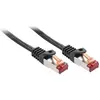 Image de LINDY 47370 RJ45 Netwerkkabel, patchkabel CAT 6 S/FTP 0.30 m Zwart 1 stuk(s)
