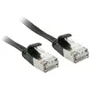 Image de LINDY 47484 RJ45 Netwerkkabel, patchkabel CAT 6A U/FTP 5.00 m Zwart Snagless, Plat, Platte uitvoering 1 stuk(s)