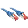 Image de LINDY 47715 RJ45 Netwerkkabel, patchkabel CAT 6 S/FTP 0.30 m Blauw Afgeschermd 1 stuk(s)