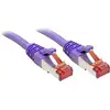 Image de LINDY 47821 RJ45 Netwerkkabel, patchkabel CAT 6 S/FTP 0.50 m Violet Snagless 1 stuk(s)