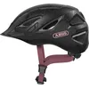 Image de ABUS Casque de ville Urban-I 3.0 - casque de vélo avec feu arrière, visière et fermeture magnétique - pour hommes et femmes - noir avec motif floral, taille S