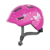 Image de ABUS Casque pour enfants Smiley 3.0 - Casque de vélo avec ajustement profond, designs adaptés aux enfants & place pour une tresse - pour filles et garçons - Rose avec motif de papillons, taille M