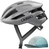 Image de ABUS Casque de vélo de route PowerDome ACE - Avec casquette ABUS Race - Casque de vélo léger avec système de ventilation intelligent - Fabriqué en Italie - Pour Homme et Femme - Gris, Taille L