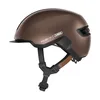 Image de ABUS - Casque Urban HUD-Y - lumière LED arrière magnétique et rechargeable & fermeture magnétique - casque de vélo cool pour tous les jours - pour femmes et hommes - marron, taille S