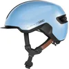 Image de ABUS - Casque Urban HUD-Y - lumière LED arrière magnétique et rechargeable & fermeture magnétique - casque de vélo cool pour tous les jours - pour femmes et hommes - bleu, taille S