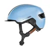 Image de ABUS - Casque Urban HUD-Y - lumière LED arrière magnétique et rechargeable & fermeture magnétique - casque de vélo cool pour tous les jours - pour femmes et hommes - bleu, taille M