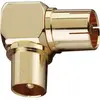 Image de Oehlbach 4403 Coax-adapter, haaks Verguld Aansluitingen: Coax-stekker IEC, Coax-bus IEC 2 stuk(s)