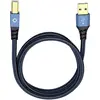 Image de Oehlbach USB-kabel USB 2.0 USB-A stekker, USB-B stekker 10.00 m Blauw Vergulde steekcontacten 9346