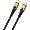 Image de Oehlbach D1C9530 USB-kabel USB 3.2 Gen2 USB-C stekker, USB-C stekker 0.50 m Zwart/goud Afgeschermd (drievoudig)