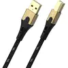 Image de Oehlbach D1C9541 USB-kabel USB 2.0 USB-A stekker, USB-B stekker 1.00 m Zwart/goud Afgeschermd (drievoudig)