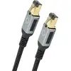 Image de Oehlbach D1C13355 RJ45 Netwerkkabel, patchkabel CAT 8.1 5.00 m Zwart Vergulde steekcontacten, Afgeschermd (drievoudig) 1 stuk(s)