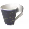 Image de Villeroy & Boch 10-1616-5817 NewWave Stars Mug avec Anse, Tasse élégante à Motif Lion, Porcelaine Premium, adapté au Lave-Vaisselle, Blanc/Bleu, 300 ML