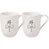Image de Villeroy & Boch   Set de tasses Statement Mr & Mr, ensemble de 2 tasses, 290 ml, emballage cadeau, Tasses de haute qualité en porcelaine premium, Parfait pour les couples, Cadeau pour les mariages