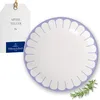 Image de Villeroy & Boch - Fleur bleu assiette plate bleue, rés. lave-vaisselle/micro-ondes, ass. en porcel. pr plats principaux, grande assiette, vaisselle en céramique empilable, assiette, Porcelaine Premium