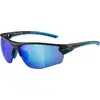 Image de ALPINA TRI-SCRAY 2.0 HR   Indiv. Lunettes de sport et de cyclisme réglables et incassables avec protection UV 100% pour adultes, noir mat/cyan, taille unique