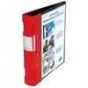 Image de Wedo Ergogrip 5818002 Classeur de présentation (A4, mécanisme à 4 anneaux, plastique, 31,3 x 5,6 x 28,0 cm), noir/rouge