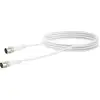 Image de Schwaiger Antenne, Satelliet Aansluitkabel [1x F-quickstekker - 1x F-quickstekker] 3.00 m 10 dB Viervoudig afgeschermd Wit