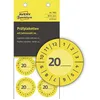 Image de AVERY Zweckform 7902 Lot de 80 étiquettes de contrôle 20 (avec année à écrire soi-même) Jaune