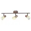 Image de Brilliant 35816/56 Barre 3 Lampes Métal/Verre Marron 60 x 19 x 19 cm