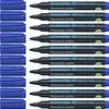 Image de Schneider Maxx 130 Lot de 10 Marqueurs permanents rechargeables pour carton/papier/plastique/verre/métal Encre bleu