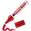Image de edding 500 Marqueur permanent - rouge - 1 stylo - pointe biseautée 2-7 mm - sèche vite, résiste à l'eau et aux frottements - pour carton, plastique, bois, métal, verre