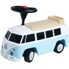 Image de BIG Baby VW T1 (bleu-blanc) - Porteur 2 en 1 et véhicule jouet pour enfants de 18 mois à 5 ans (max. 50 kg), voiture avec klaxon, compartiment et petit dossier, bleu clair