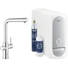 Image de GROHE Blue Home 31539000 Kit de démarrage (L- Bec, 3 types d'eau filtrée et réfrigérée, avec mousseur extractible, plage de pivotement à 360°), chrome, 31539000