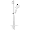 Image de GROHE Rainshower 26577LS0 SmartActive 130 Barre de douche (économie d'eau, 3 types de jets avec plateau de douche, fixation rapide, système anti-calcaire), blanc lune, 26577LS0
