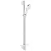 Image de GROHE Rainshower 26579LS0 SmartActive 130 Barre de douche (économie d'eau, 3 types de jets avec plateau de douche, fixation rapide, système anti-calcaire), blanc lunaire