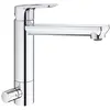 Image de GROHE BauLoop 31713000 Mitigeur de cuisine pour évier de cuisine avec système de verrouillage intégré, bec moyen | Chrome