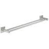 Image de GROHE Start Cube 41104DC0 Double porte-serviettes mural pour salle de bain (métal, fixation dissimulée, vis et chevilles incluses), taille 654 mm, acier inoxydable