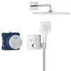 Image de GROHE Precision SmartControl, Ensemble de Douche Encastré 2 sorties, Douche de Tête Vitalio Rain Mono 310 Cube, Douchette Vitalio Smartactive 130 3 jets, Flexible 1,5 m, Chromé, 34876000