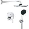 Image de GROHE Start 250 25292000 Système de douche encastré (douche à effet pluie de 25 cm avec mitigeur, douche de tête, 1 type de jet, 2 types de jet, kit complet avec tuyau de douche de 1,50 m et raccord