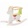 Image de roba Cheval à Bascule en Bois Kleine Racker + Anneau de Protection Amovible - Aide à Maîtriser l'Équilibre - Supporte 25 kg - dès 1 an - Multicolore
