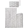 Image de roba Parure de Lit Bébé Réversible Little Stars - 2 Pièces 100% Coton - Housse de Couette 100 x 135 cm + Taie d'Oreiller 40 x 60 cm - Imprimée Étoiles Gris/Blanc